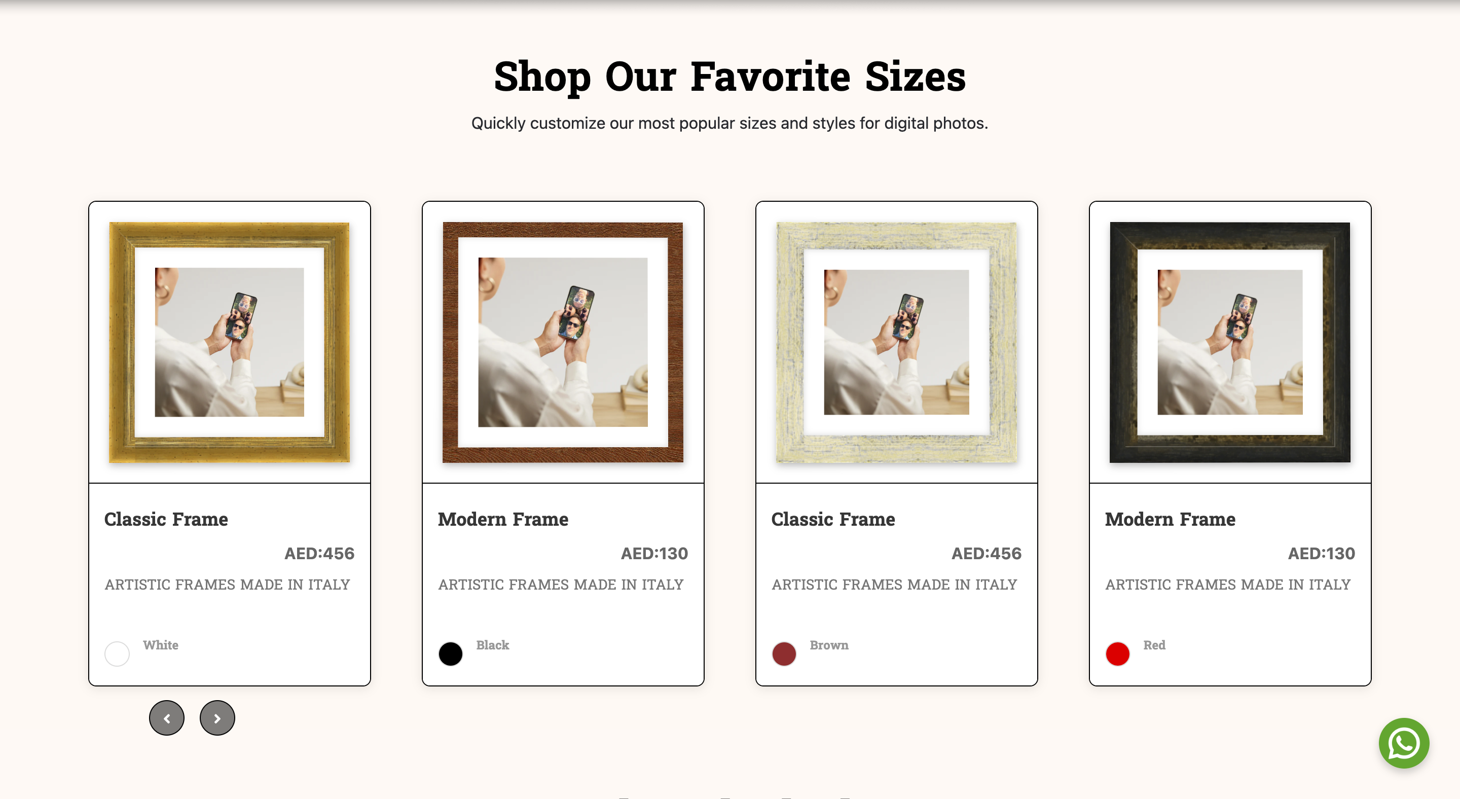 Aharya's mobile shopping experience interface