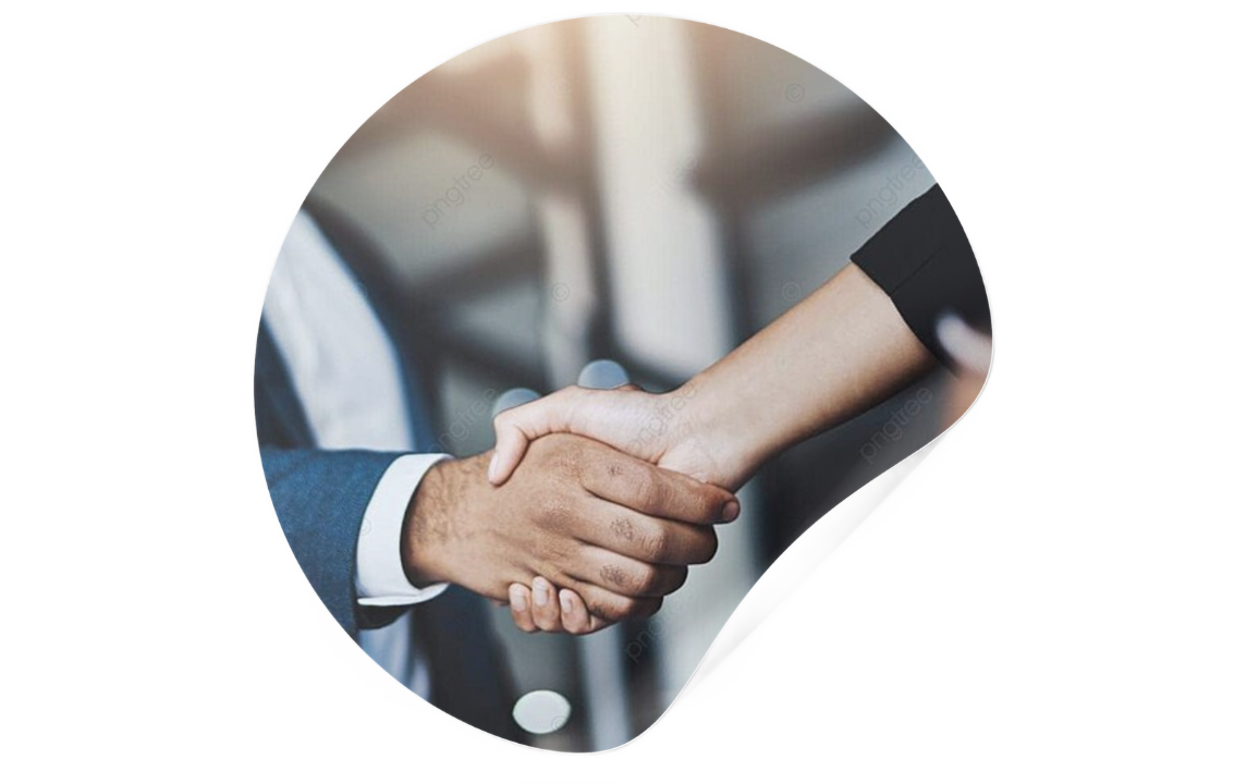 Handshake symbolizing collaboration in future technology and software development