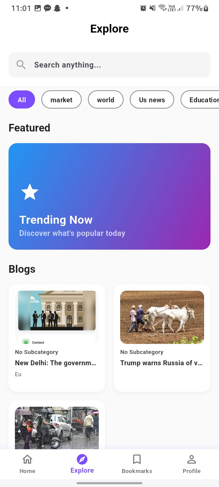 Interactive E-Learning Platform UI - Course Listing Page